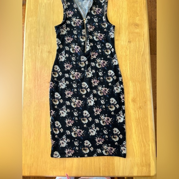 Iris Los Angeles Floral Dress Bodycon size large - Picture 2 of 8